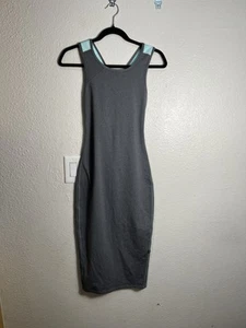Abito Midi Lululemon Picnic Play Heathered Grigio Ardesia Tranquillo Blu Come Nuovo Taglia 6 - Foto 1 di 8