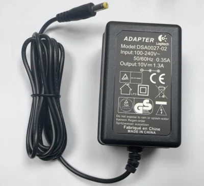Logitech DSA0027-02 10V 1.3A 4.0*1.7 AC-Adapter-Netzteil-Ladegerät - Bild 1 von 2