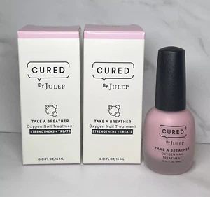 2 Cured By Julep Take A Breather Oxygen Nail Treatment Sheer Rose 0.51oz - Picture 1 of 5