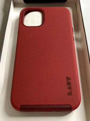 Escudo Laut para iPhone 12 Mini 5G 5.4" - Carmesí con Botones Plateados Foto 1 de 4