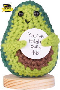 Handmade Emotional Support Avocado Car Ornament, Cute Avocado Knitting Doll Gift