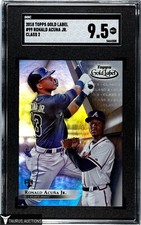 2018 Topps Gold Label Class 2 #99 Ronald Acuna Jr. Rookie Baseball Card SGC 9.5