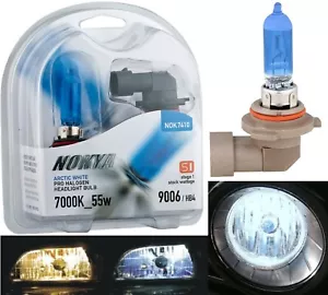Nokya 7000K White 9006 HB4 Nok7410 55W Two Bulbs Head Light Replacement Stock - Picture 1 of 12