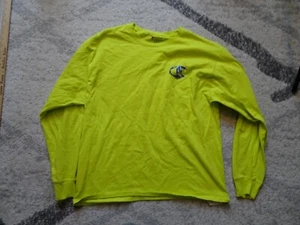 Camisa ajustada de algodón manga larga Champion XL amarilla con logotipo deletreado para hombre usada en excelente estado - Imagen 1 de 16