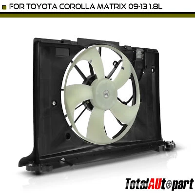 散热器风扇配件带控制模块适用于丰田卡罗拉矩阵 2009 - 2013 1.8L — 第 1/4 张图片