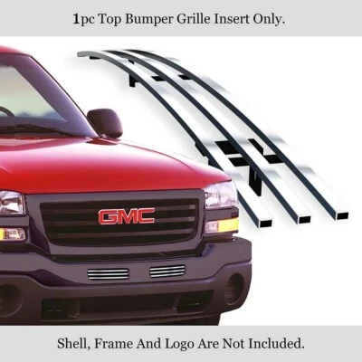 Parachoques superior de acero inoxidable para GMC Sierra 1500/2500HD/3500 2003-2006 Foto 1 de 4