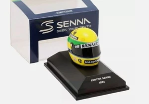 MINICHAMPS 540 309402 AYRTON SENNA 30th ANNIVERSARY HELMET CASCO 1/8 F1 MODEL - Foto 1 di 2
