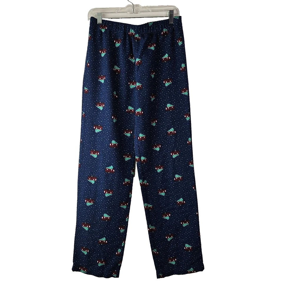 Lands’ End Boys XL 18 Flannel Pajama Pants Cotton Camper Van Print Stretch Waist - Image 1 of 4
