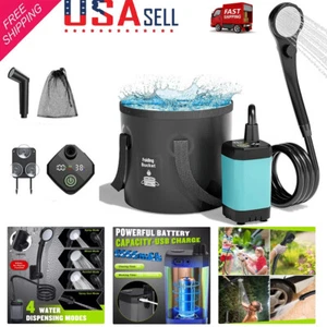 Portable Camping Shower Outdoor USB Rechargeable Electric Shower Pump w/2M House - Picture 1 of 13
