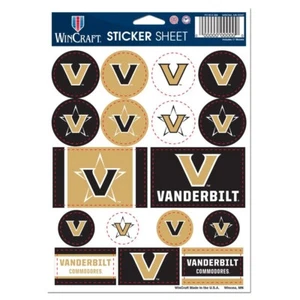 Vanderbilt Commodores Vinyl Die-Cut Sticker Set / Decal Sheet *Free Shipping - Picture 1 of 1
