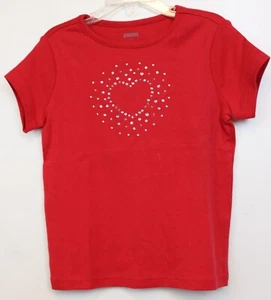 2009 Gymboree Valentine's Day Shirt sz 6 7 10 NWT Short Sleeve Heart Rhinestone - Picture 1 of 35