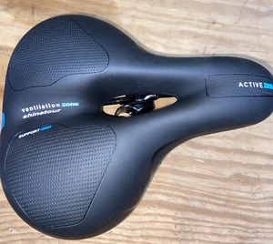 Comfort Bicycle Saddle - Wider Width For Extra Comfort, Extra Support, Vented - Picture 1 of 6