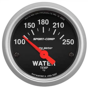Autometer Sport-Comp 2-1/16in Water Temp Gauge 100-250F Short Sweep Electric ... - Picture 1 of 2
