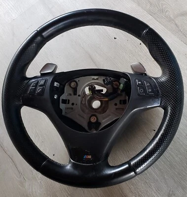 08-13 BMW E83 E90 3-1-Series OEM M-Sport Paddle Shift Multifunctn Steering Wheel - Image 1 of 4