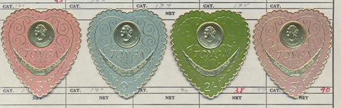 Tonga Stamps Scott #136 To 140, Mint Hinged Cover