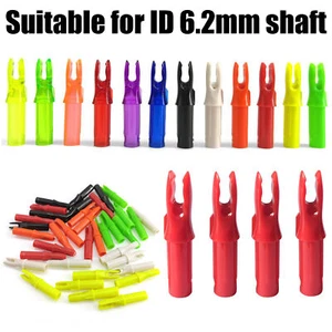 50/100 X Archery Arrow Nock ID6.2mm Arrow Inserts Push-in Shooting TargetHunting - Picture 1 of 26