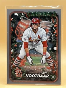 2024 Topps Holiday Lars Nootbaar Silver Glitter #H96 St. Louis Cardinals - Picture 1 of 2