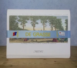 C.G.T FRENCH LINE PAQUEBOT DE GRASSE LOT DE 12 MENUS CROISIERE D'AVRIL 1972 - Imagen 1 de 10