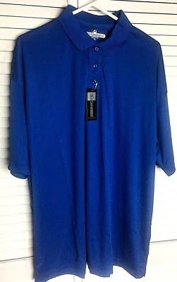 Blue Generation Polo Mens Size XL Royal Blue Polyester Soft Lightweight Quality - Image 1 of 4