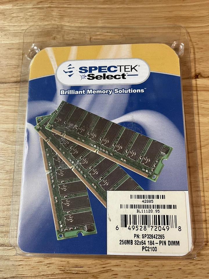 SpecTek Brilliant Memory Solutions PN:SP3264Z265. 256MB 32x64 184-PC2100 - Image 1 of 2