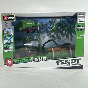 Empacadora tractora diecast Burago Farm Land Fendt 1050 Vario, remolques motorizados 1:50 - Imagen 1 de 9