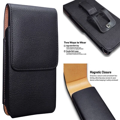 Vertical Carrying Leather Belt Clip Holster Case Cover for iPhone 6 Plus/6s Plus - Image 1 of 4