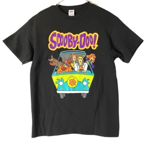 Scooby-Doo Shirt Mens Large Black Graphic Cartoons Movies Hippie TV Comics - Picture 1 of 4