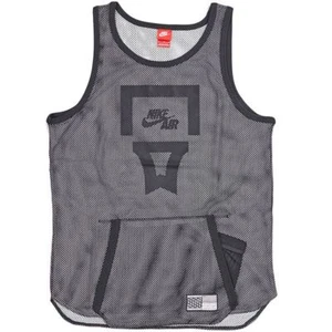 Camiseta sin mangas/camiseta deportiva de baloncesto Nike Air V3 de malla pivotante para hombre [743266/negra o roja] - Imagen 1 de 10