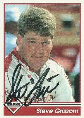STEVE GRISSOM AUTOGRAPHED SIGNED 1992 TRAKS RACING NASCAR PHOTO TRADING CARD #31 - Image 1 of 2