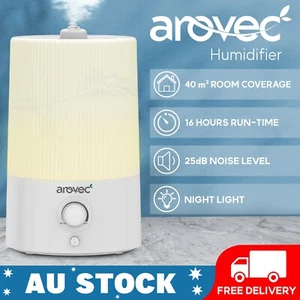 Humidifier 4L Top-Fill Air Humidifier & Oil Diffuser f Cool Mist for Home AROVEC - Picture 1 of 9