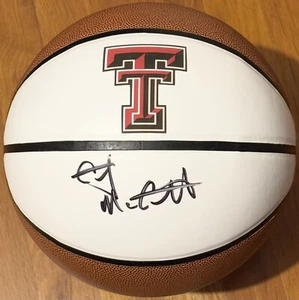Grant McCasland Signed Autographed Texas Tech Red Raiders Logo Basketball JSA - Picture 1 of 3