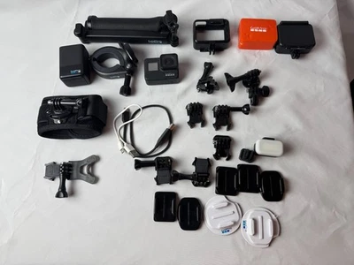 GoPro HERO7 Black + Light Mod + Mouth Mount / Clip / Adhesive Mounts + Charger - Image 1 of 4