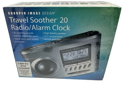 SHARPER IMAGE Travel Soother 20 Radio Alarm Clock (Factory Sealed) - Image 1 of 4