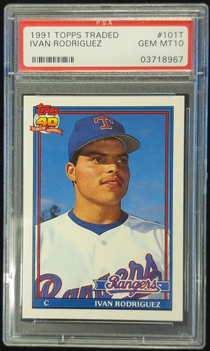 Ivan Rodriguez 10 Graded Baseball Sports Trading Cards