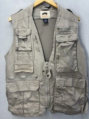 Humvee Safari Vest Mens Med Tan Tactical Utility Hunting Fishing Outdoor Vented - Image 1 of 4