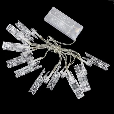 .Photo Clip LED Lamp Ornaments String Lights Party Festival Hanging - Image 1 of 4
