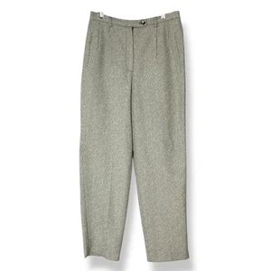 Vintage Larry Levine Slacks Women High Waisted Trousers Woven Office Retro Style - Picture 1 of 14