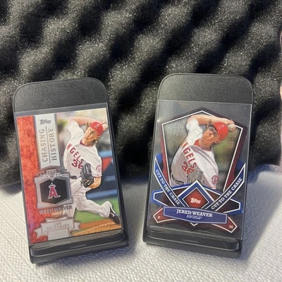 Lote de 2 tarjetas Topps Jared Weaver 2013 Foto 1 de 4