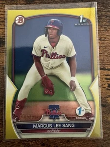 2023 Bowman 1st Edition - Marcus Lee Sang #BPPF-126 Yellow Foil /75 (RC) - Picture 1 of 2