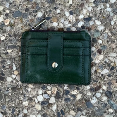 Patricia Nash Cassis Forrest Green Leather ID Card Wallet NWOT - Image 1 of 4