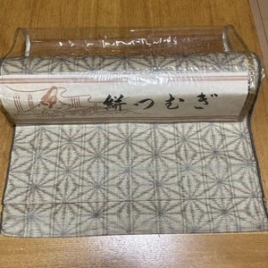 Kasuri Tsumugi Fabric Approximate Size - Traditional Japanese Textile, Used - Picture 1 of 6