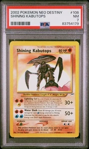 2002 Pokémon Shining Kabutops Neo Destiny #108/105 - PSA 7 NM - NEW CERT # - Picture 1 of 2