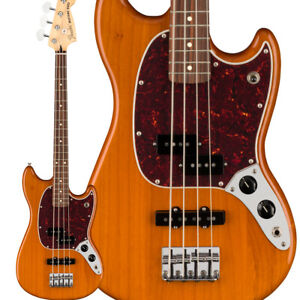 Fender Player Mustang Bass Pj Pau Ferro Aged Natural Electric Series