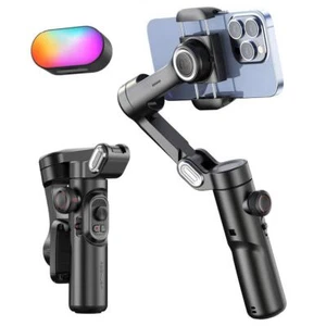 AOCHUAN Stabilizzatore Gimbal 3 Assi con Luce di Riempimento Treppiede Portatile Vlog per Telefoni - Foto 1 di 27