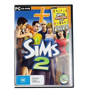 The Sims 2 + Sims 2 Family Fun Stuff Expansion Pack 4x Disc PC Game - Good Cond. - Picture 1 of 6
