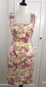 Escada Exclusive Neiman Marcus Women's Sheath Dress Abstract Paisley Sz 36/US 6 - Picture 1 of 12