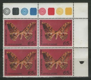 COSTA DE MARFIL: N°440C ** En Bloque De 4 CdF, "Mariposa" (Cote 100€) - Imagen 1 de 2