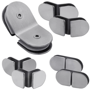 Acero Conector Glass Clamp Cabina Ducha Baño Titular Montaje de Vidrio a Vidrio - Imagen 1 de 43