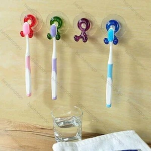 Cute Toothbrush Holder Wall Mount Practical Sucker Bathroom Suction Cup Set Kids - Picture 1 of 16