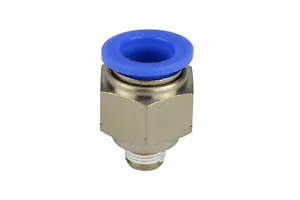 1x TEMCo Pneumatico Aria Rapida Spinta per Collegare Raccordo 1/8" NPT a 1/2" Tubo OD - Foto 1 di 4